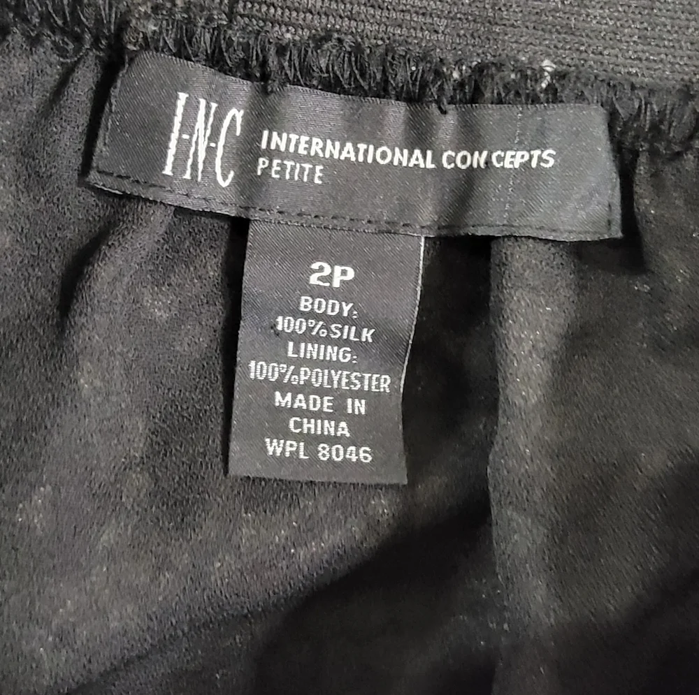 NEW INC International Concepts Snakeskin Print Silk Skirt Size 2P Petite